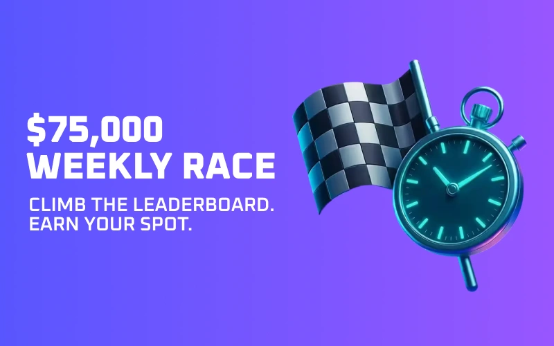 Compete for prizes in the Thrill weekly leaderboard with large reward pools.