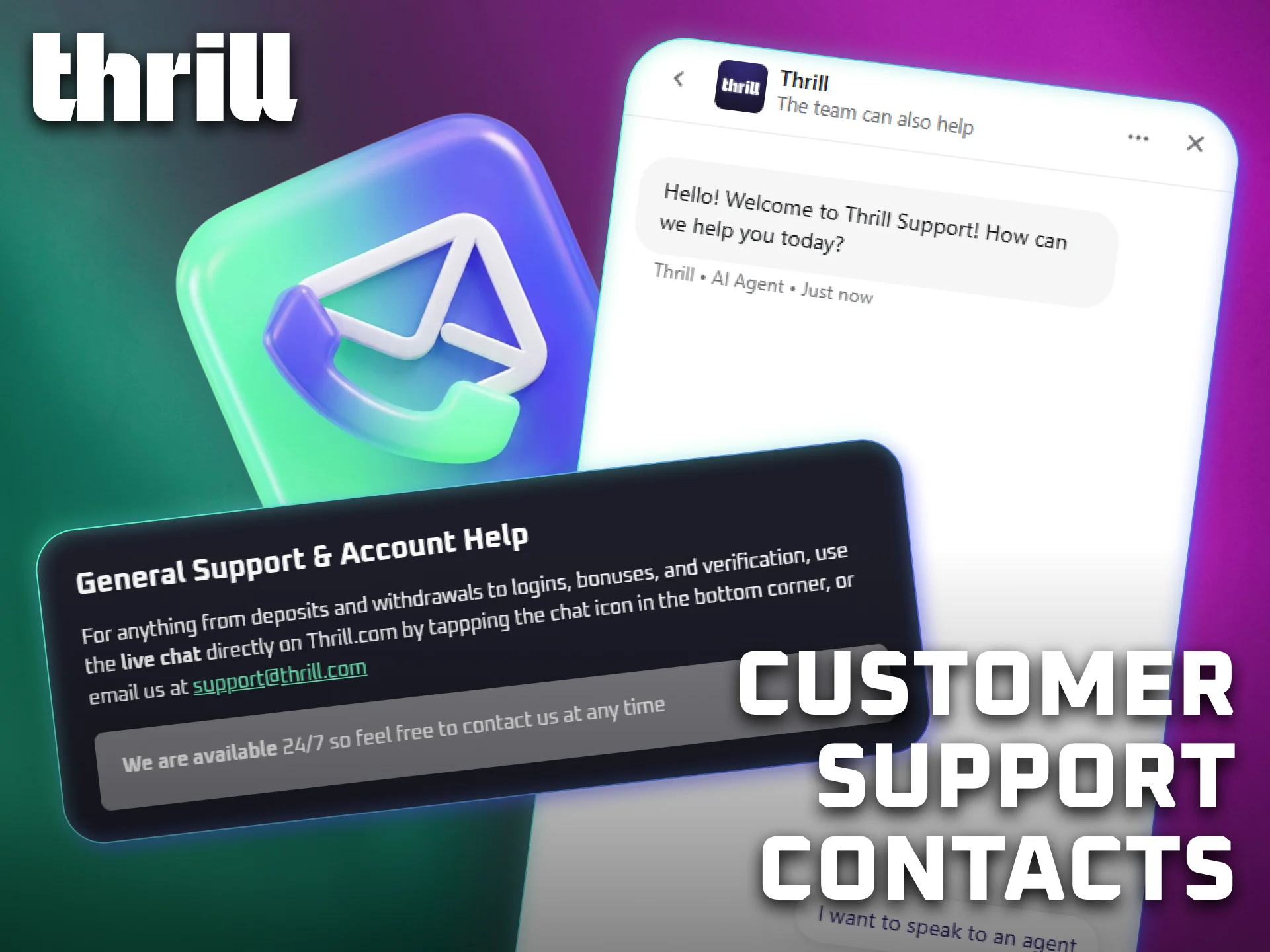 Contact the Thrill customer support team for assistance with payment-related questions.