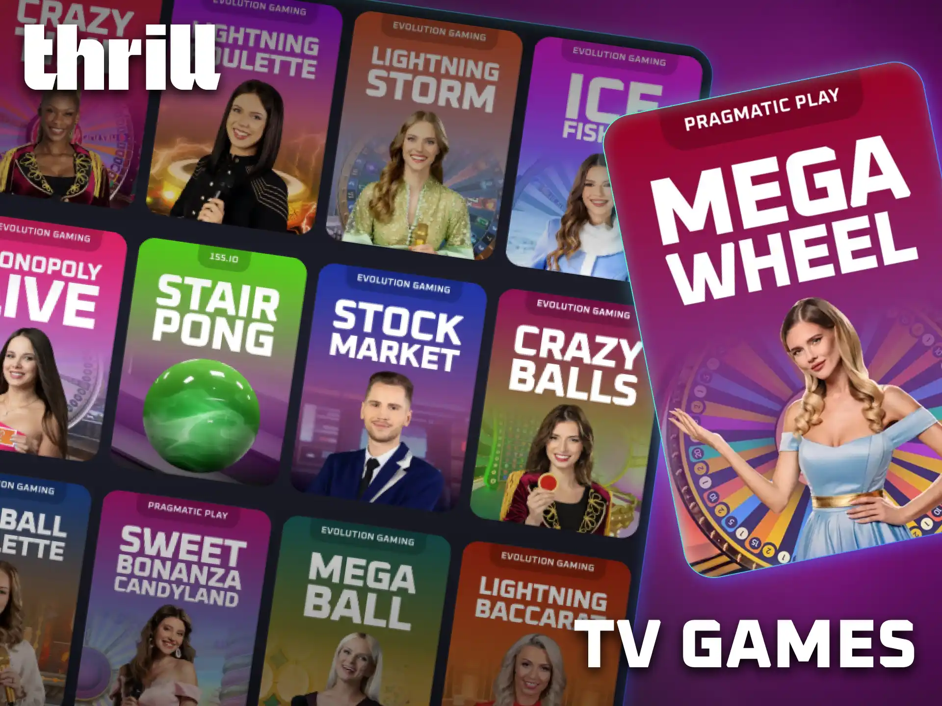 Thrill offers interactive TV games with entertaining prize opportunities.