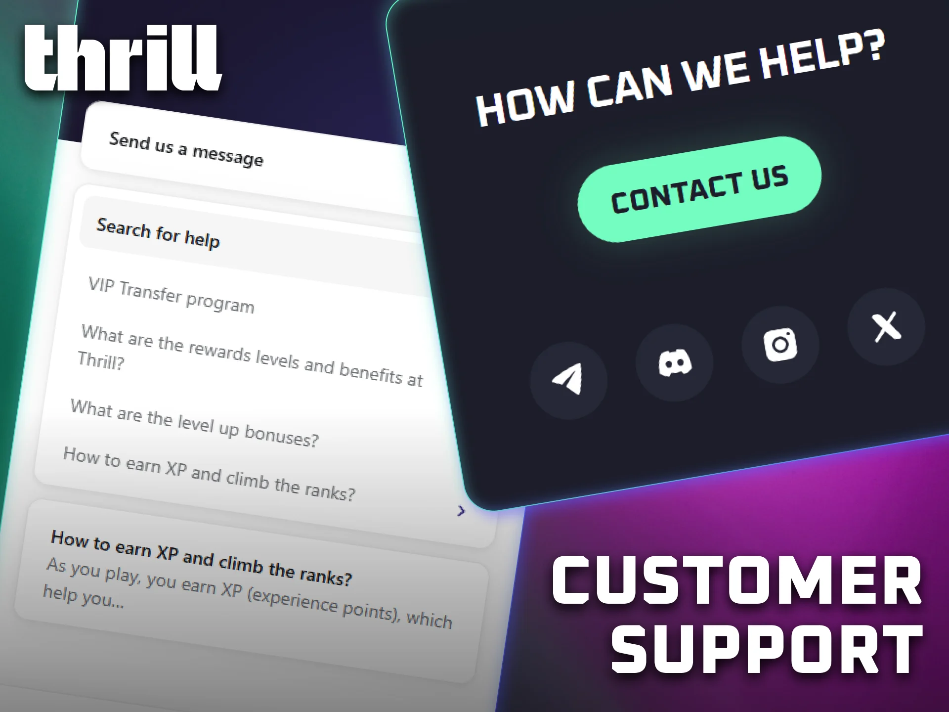 Contact the Thrill support team for help with registration-related questions.